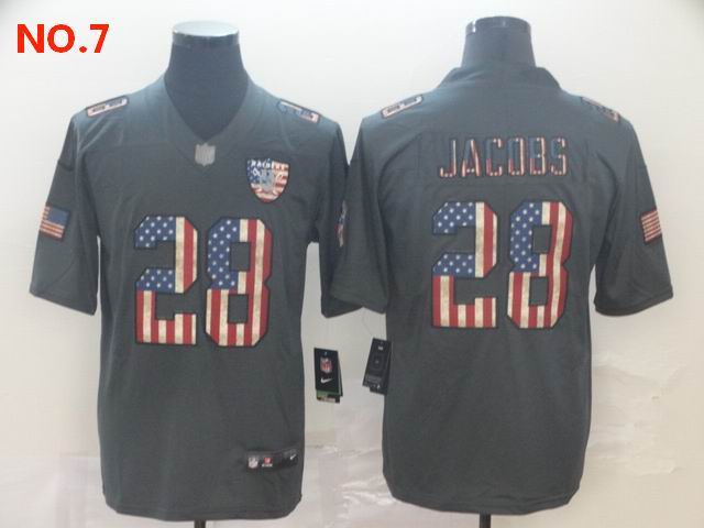 Men's Las Vegas Raiders 28 Josh Jacobs Jersey NO.7;